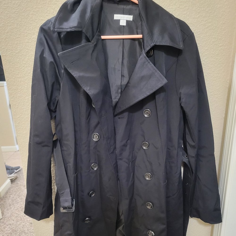 New York & Co Black Trenchcoat